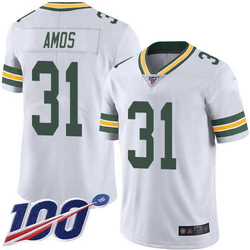 Green Bay Packers Limited White Men #31 Amos Adrian Road Jersey Nike NFL 100th Season Vapor Untouchable